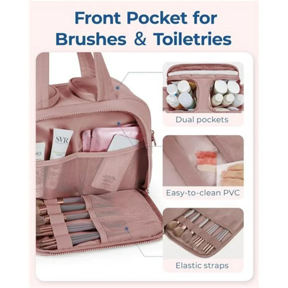 Large Travel Toiletry Bag Makeup Organizer Puffer Cosmetic Bag for Women